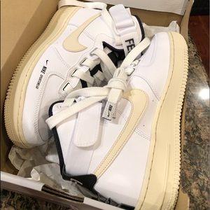 Nike AF1 HI Wt/Cream/Bl & Wt